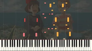 Kiki's Delivery Service - A Town with an Ocean View | Piano Synthesia Tutorial / Studio Ghibli Cover