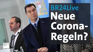 BR24Live: Söder informiert über Verschärfung von Corona-Regeln | BR24