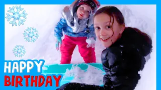 MAVERICK's 4th BIRTHDAY ❄ We Built A Snow Igloo