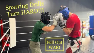 Sparring Drills TURN HARD! FULL OUT WAR TO THE BODY!