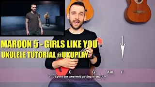 Maroon 5 - Girls Like You Ukulele Tutorial (MusicSheet link)