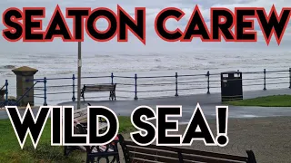 Seaton Carew, Hartlepool- wild sea following Storm Babet!