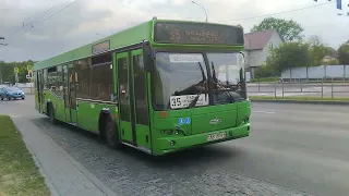 Поездка на автобусе МАЗ 103 №35, маршрут такой же как и у МАЗ 203 №26