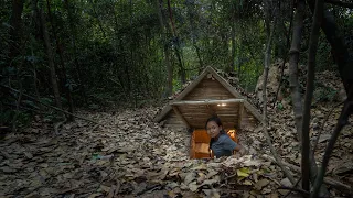 Girl Bushcrafts Living Off Grid Build A Warm Underground Dugout House