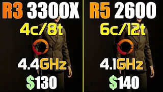 Ryzen 3 3300X vs. Ryzen 5 2600 | Test with RTX 3080 | in 9 Games