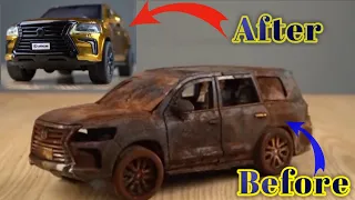 Restoration of Lexus Lx570 || Restoration Lexus Lx570 SUV to Luxury Gold Car #restoration