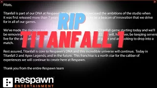 Respawn will STOP SELLING Titanfall 1