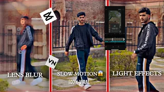 Smooth Slow Motion Video Editing In Capcut LENS BLUR / LIGHT EFFECT / SLOW MOTION EDITING🔥😱