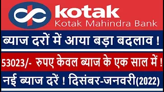 Kotak Mahindra Bank ! 2021-2022 ! Latest Scheme MIS FD Rates ! Latest Fixed Deposit Rates ! Kotak