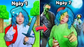 Mèo Simmy Tóm Tắt 7 Ngày Sinh Tồn TẬN THẾ ZOMBIE Trong Minecraft