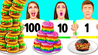 100 Couches de Nourriture Défi | Situations amusantes par RaPaPa Challenge