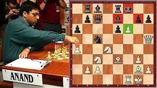 Absolutely Insane Double Rook Sacrifice By Anand