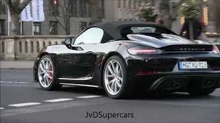 2019 Porsche 718 Spyder in Düsseldorf - Lovely Exhaust Sound!