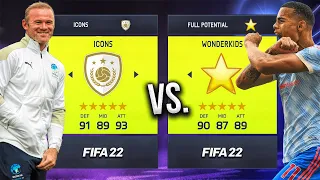 ICONS vs. Wonderkids at *FULL POTENTIAL* in FIFA 22! 💥