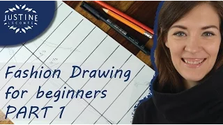 How to draw  | TUTORIAL | Fashion drawing for beginners #1 | Justine Leconte