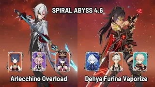 C0 Arlecchino Chevreuse Overload | C1 Dehya Furina Vaporize | New Spiral Abyss 4.6 | Genshin Impact