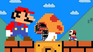 Mario and Tiny Mario's Mushroom maze