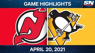 NHL Game Highlights | Devils vs. Penguins - Apr. 20, 2021