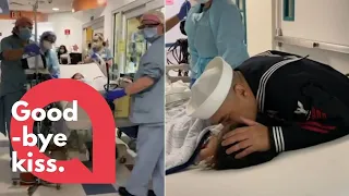 Heartbroken dad kisses son goodbye moments before child donates his organs and saves 3 lives | SWNS