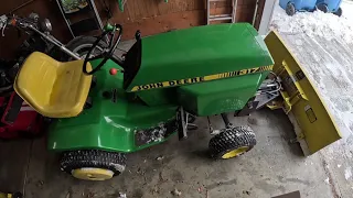 John Deere 317 Snow Plowing 2