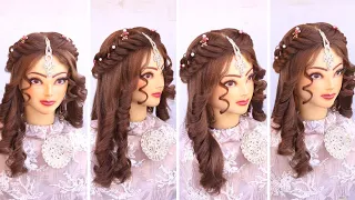 Wedding hairstyles for long hair l bridal hairstyles kashee's l curly hairstyles l engagement look