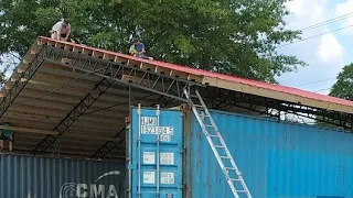 Shipping Container Metal Roof