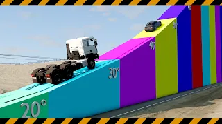 what is the maximum slope that a car can climb ?  BeamNG simulation