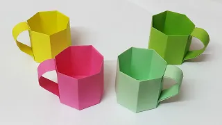 DIY MINI PAPER CUP | Easy Origami Paper Cup | Paper Crafts For School | Paper Craft