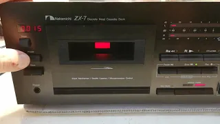 Nakamichi ZX-7 with red cassette backlight demo