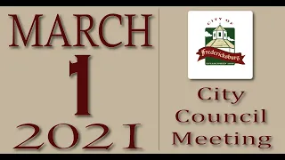 City of Fredericksburg, TX - Regular City Council Meeting - Monday, March 1, 2021