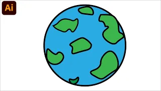 HOW TO DRAW PLANET EARTH - FLAT ICON IN ADOBE ILLUSTRATOR|ADOBE ILLUSTRATOR TUTORIAL FOR BEGINNERS|