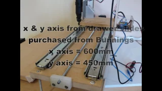 CNC mill using drawer slides