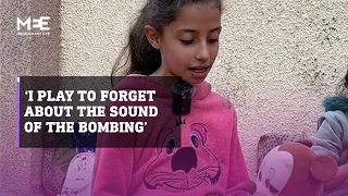 11-year-old Jana escapes the sounds of war in Gaza by playing with her puppets