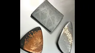 Using Embossing powders with Polymer Clay.