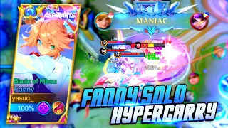 FANNY SOLO HYPER CARRY | RANKED GAMEPLAY | MLBB