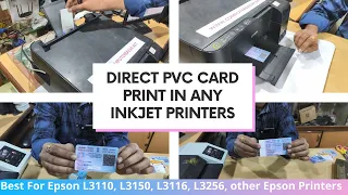 PVC card Print in Epson L3110, L3150, L3250, L3210, L3216 and it's Series | PVC Softcard Plus+