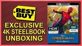 Spider-Man: Homecoming Best Buy Exclusive 4K+2D Blu-ray SteelBook Unboxing