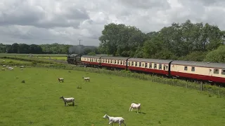 70000 and 40013 on the “Welsh Marches Whistler” Railtour (Saphos Trains) (08/06/2022)