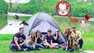 ACAMPAMOS NA FLORESTA EM FRENTE A UM LAGO E COISAS ESTRANHAS ACONTECERAM