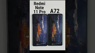 Redmi Note 11 Pro vs Samsung A72 PUBG TEST - Helio G96 vs SD 720G PUBG MOBILE TEST #Shorts
