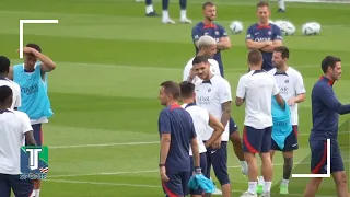 WATCH: Lionel Messi, Neymar, and Kylian Mbappe LAST TRAINING session before the NEW PSG season