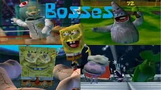 SpongeBob Battle for Bikini Bottom - All Bosses (No Damage) (1080p)