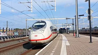 DB ICE-3 NEO 8002 komt met testrit  door station Utrecht Vaartsche Rijn op 19-6-2023