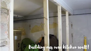 Demolition and building our new kitchen wall | Kitchen Renovation Part One