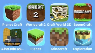 Planet Craft, Worldcraft 2, Craft World 3D, BoomCraft, Cube Craft Parkour, Planet, Minecraft