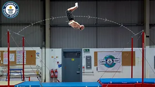 Furthest Backflip Between Two Horizontal Bars - NEW WORLD RECORD!! - Ash Watson