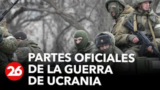 GUERRA RUSIA-UCRANIA | Partes oficiales de la guerra de Ucrania