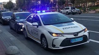 Compilation of new patrol police vehicles responding: Toyota Corolla, Renault Megane