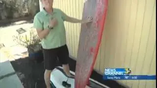 Shark Takes Big Bite Out of Surfer's Board