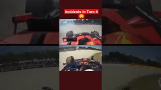 Incidents in turn 4 in Spain (Spain GP 2022)